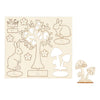 Creativ Company DIY Holzfiguren, L: 15,5 cm, B: 17 cm, Stärke 3 mm, 1 Box