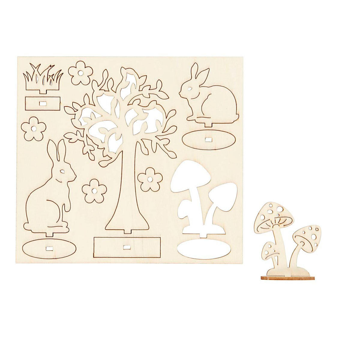 Creativ Company DIY Holzfiguren, L: 15,5 cm, B: 17 cm, Stärke 3 mm, 1 Box