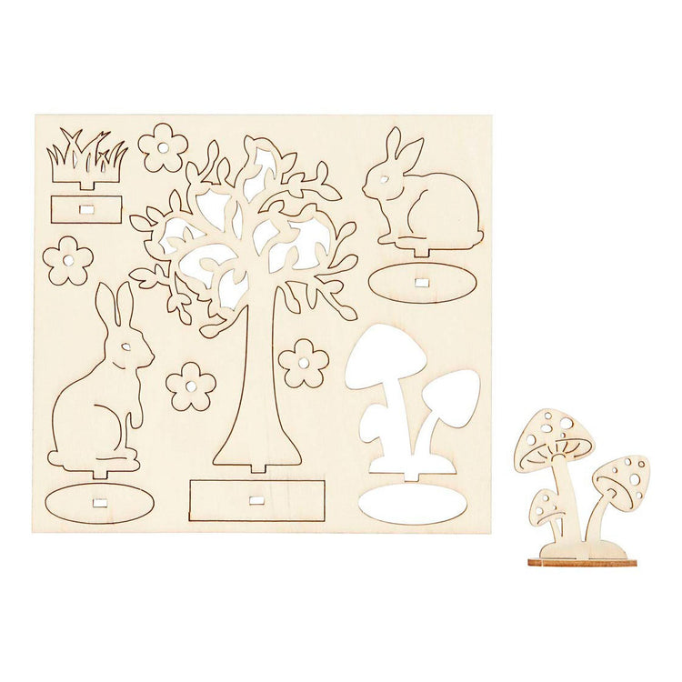 Creativ Company DIY Holzfiguren, L: 15,5 cm, B: 17 cm, Stärke 3 mm, 1 Box