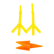 Creativ Company Hühnerschnäbel und -füße, H: 28 mm, L: 30+37 mm, orange, gelb, 8 Set 1 Box - afbeelding 3
