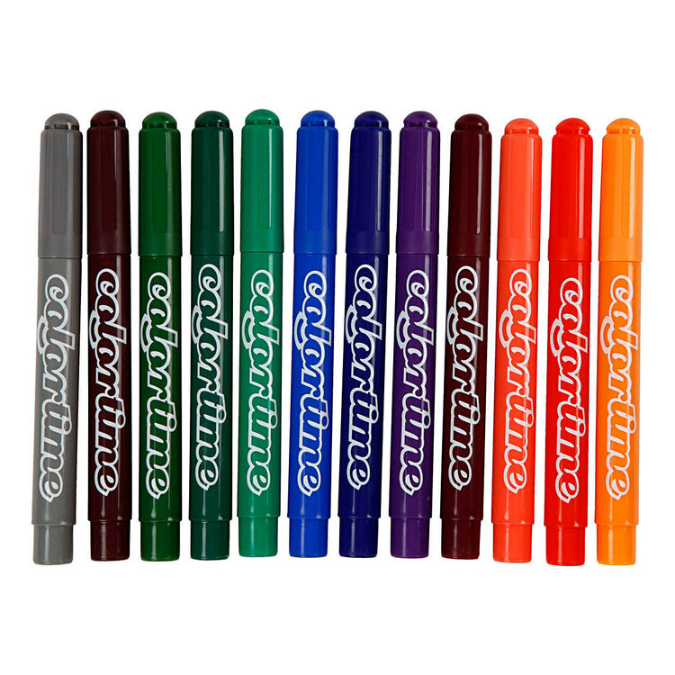 Colortime-Marker, Strichstärke 5 mm, zusätzliche Farben, 12 Stück, 1 Box