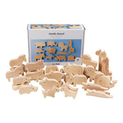 Creativ Company Holztiere, Bauernhof und Safari, H: 3-14,5 cm, Stärke 2 cm, 44 Stück 1 Box - afbeelding 1