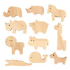 Creativ Company Holztiere, Bauernhof und Safari, H: 3-14,5 cm, Stärke 2 cm, 44 Stück 1 Box