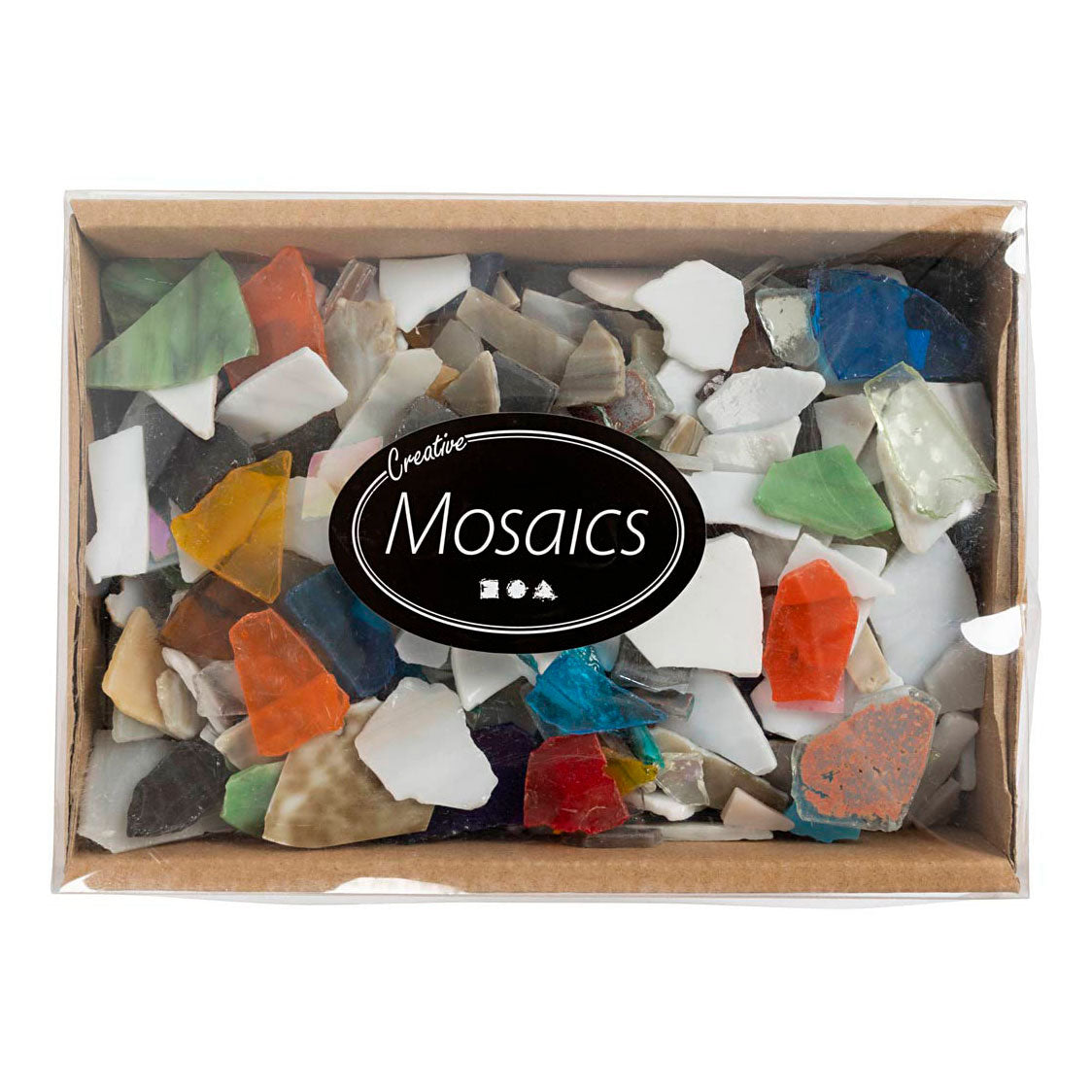 Creativ Firmenmosaik, Größe 8-20 mm, Stärke 2-3 mm, Inhalt kann variieren, verschiedene Farben, 2 kg 1 Karton
