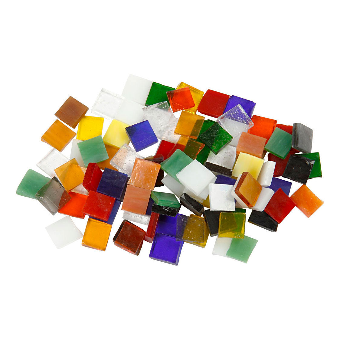 Creativ Company Glasmosaikfliesen, Größe 10x10 mm, Stärke 3 mm, ca. 700 Stück, 454 g 1 Karton