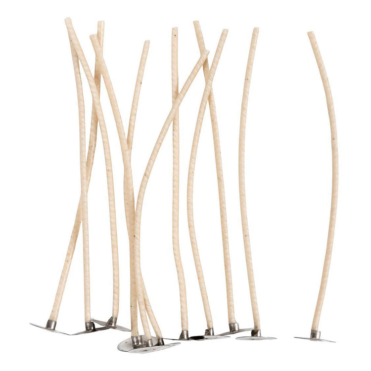 Dochte für Kerzen im Halter, passend für Halter mit einem Durchmesser von 20-65 mm, L: 110 mm, Dicke 2 mm, 10 Stück 1 Box