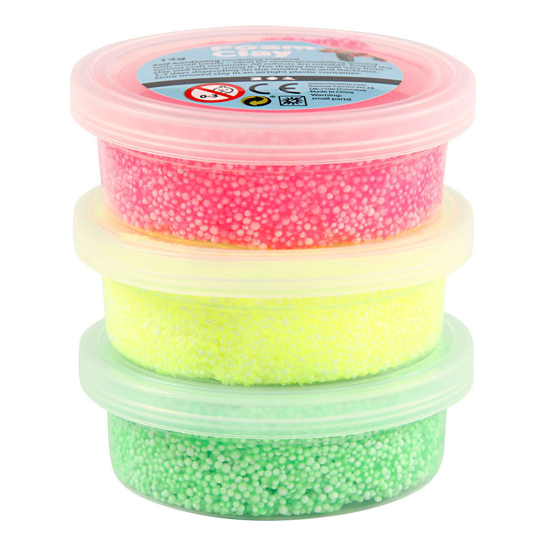 Foam Clay®, hellgrün, neonpink, neongelb, 3x14 gr 1 Box