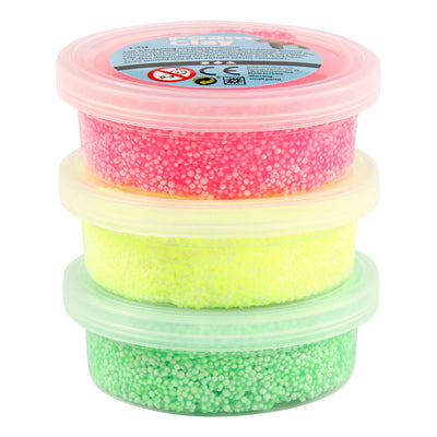 Foam Clay®, hellgrün, neonpink, neongelb, 3x14 gr 1 Box