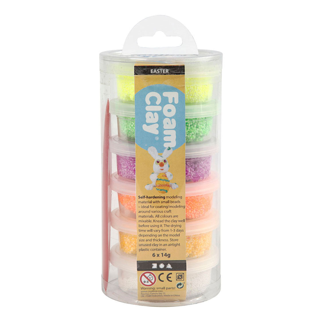 Foam Clay ®, Frühlingsfarben, 6x14 gr 1 Box