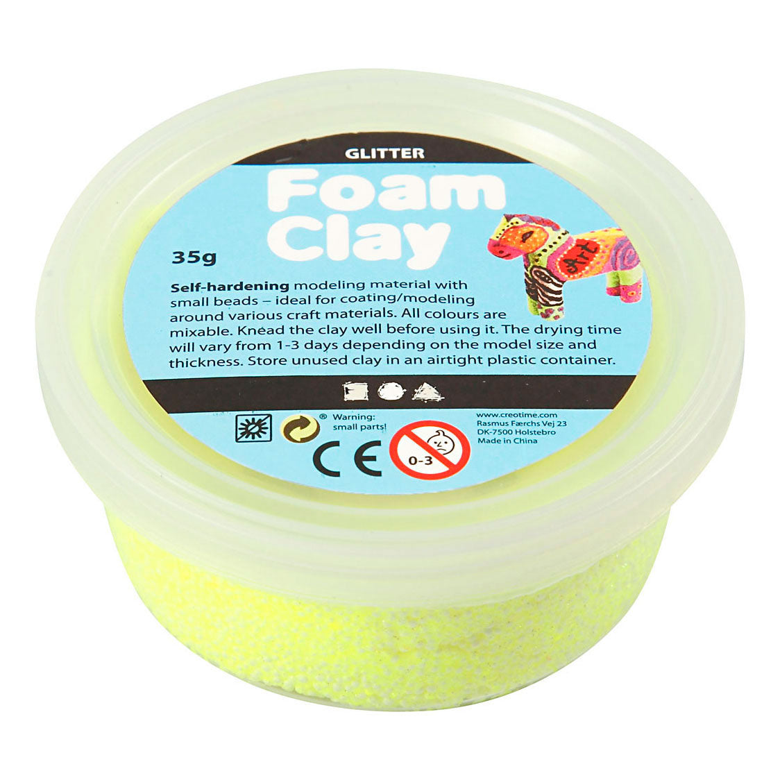 Foam Clay®, Glitzer, Gelb, 35 gr 1 Box