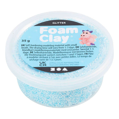 Creativ Company Foam Clay Glitzer Hellblau - 35gr.