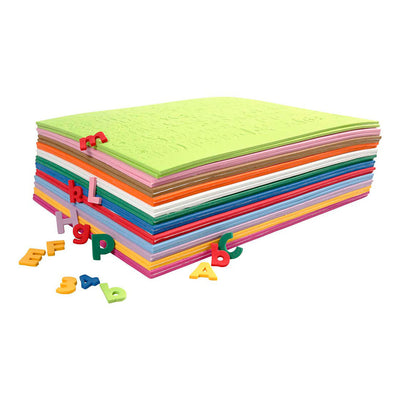 Creativ Company Eva Foam Zahlen Buchstaben, H: 20 mm, Dicke 3 mm, verschiedene Farben, 24 Div -Blätter 1 Box