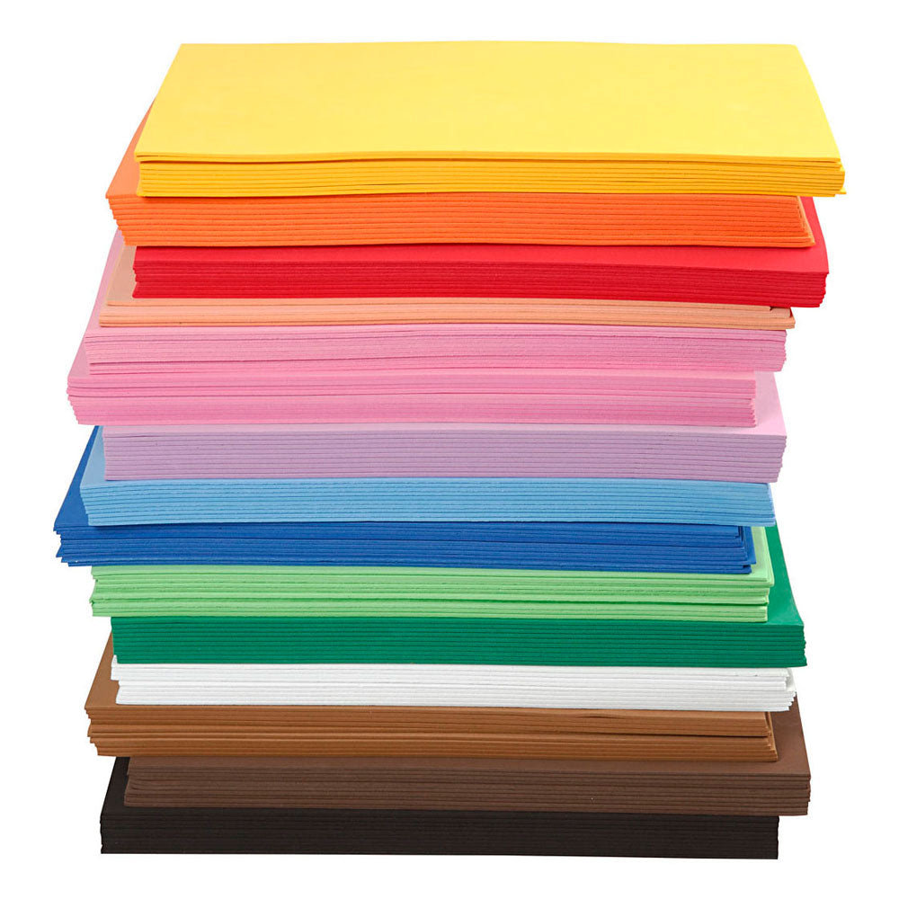 Schaumstoffplatten der Firma Creativ, A4, Blatt 210x297 mm, Stärke 2 mm, 15x10 Blatt 1 Karton