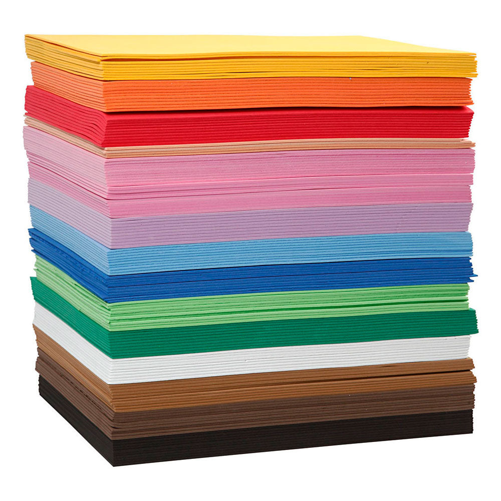Schaumstoffplatten der Firma Creativ, A4, Blatt 210x297 mm, Stärke 2 mm, 15x10 Blatt 1 Karton