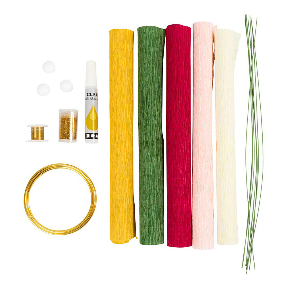 Creativ Company Hobby-Set Krepppapier, Kranz, Kreppverhältnis: 180 %, 1 Box