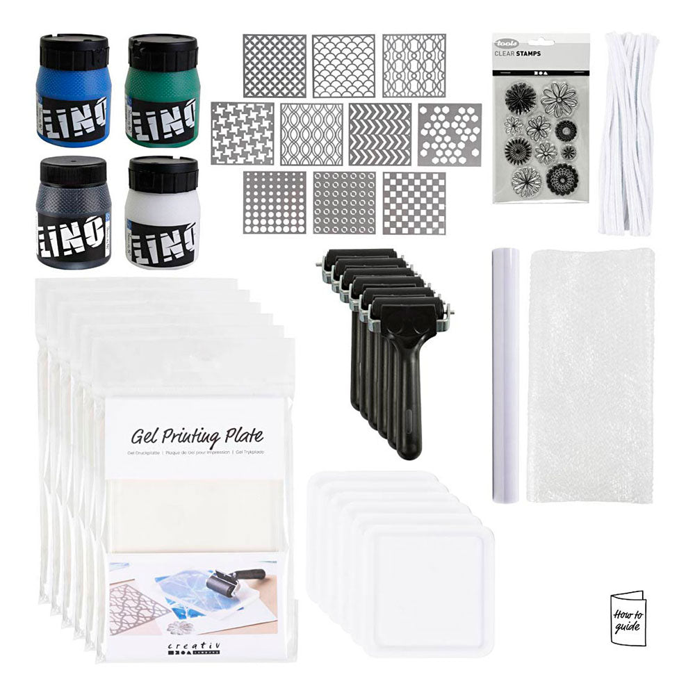 Creativ Firmengruppe Set Geldruck, bunte Drucke, 1 Box