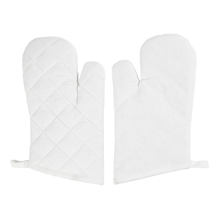 Creativ Company Ofenhandschuh, Größe 18x28 cm, 145 gr, weiß, 2 Stück 1 Box