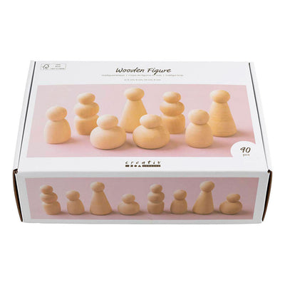 Creativ Company Holzfigur, H: 5-8 cm, 90 div. 1 Box