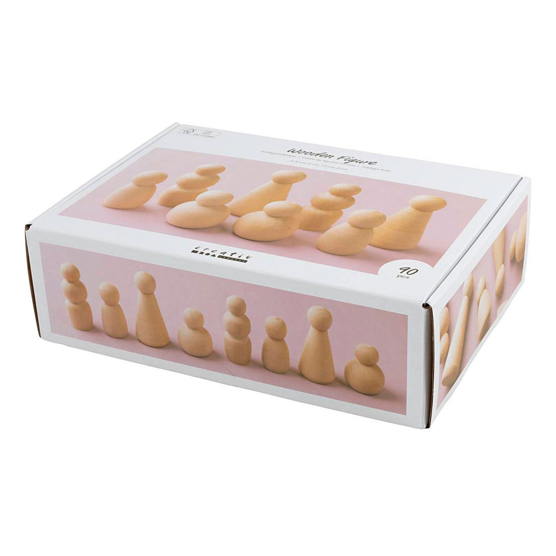 Creativ Company Holzfigur, H: 5-8 cm, 90 div. 1 Box