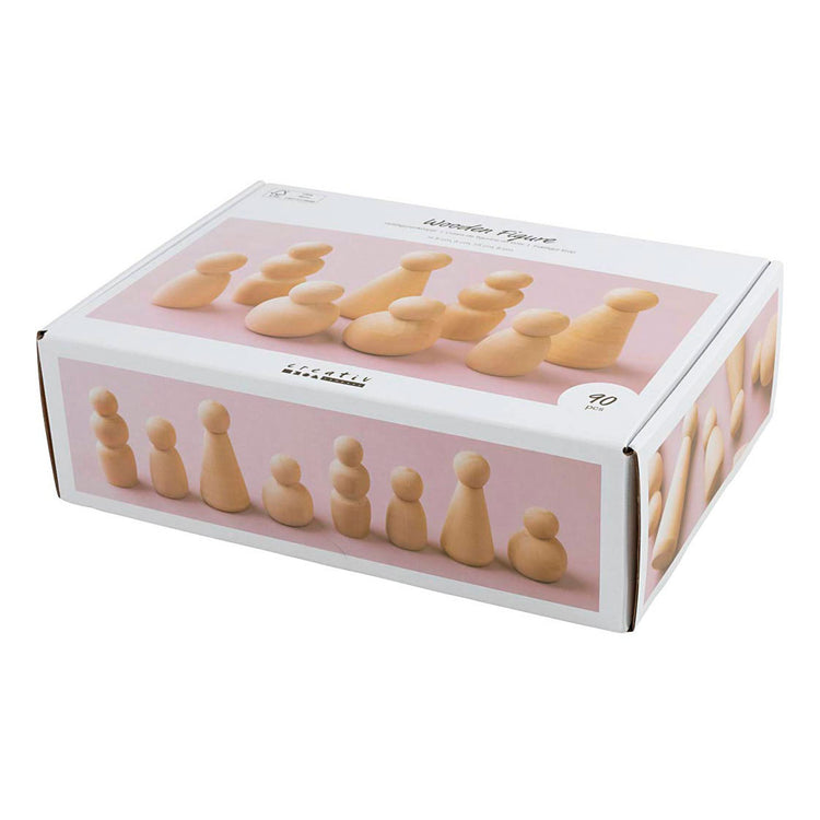 Creativ Company Holzfigur, H: 5-8 cm, 90 div. 1 Box