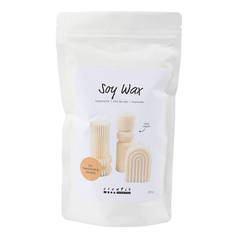 Creativ Company Sojawachs, für Einzelkerzen, Creme, 250 gr 1 Box