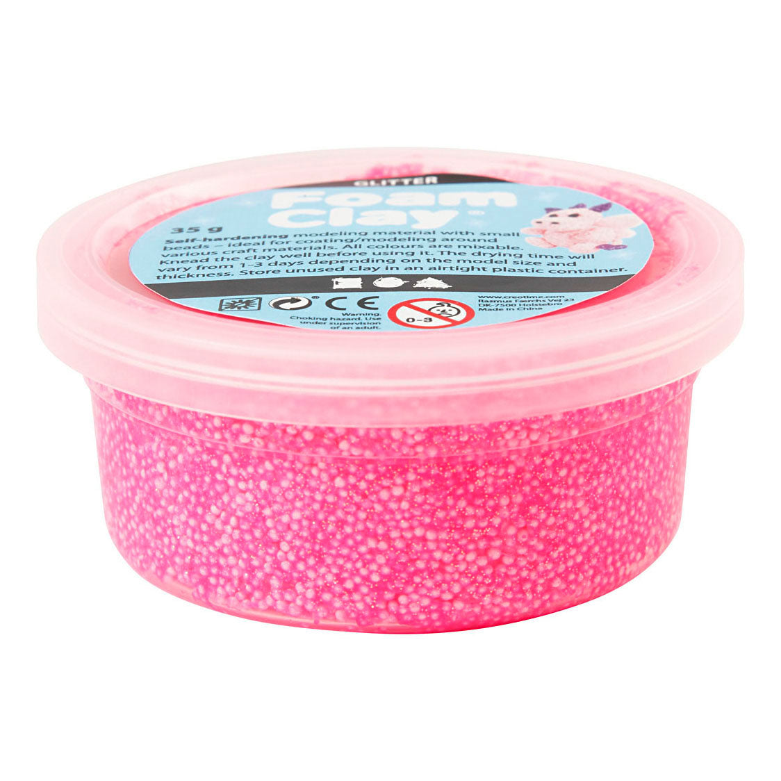 Foam Clay ®, Glitzer, rosa, 35 gr 1 Box