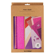 Creativ Company Schaumstoffplatten, Größe 14x25 cm, Stärke 2 mm, Lila-Rosa-Harmonie, 12 Blatt 1 Karton - afbeelding 2