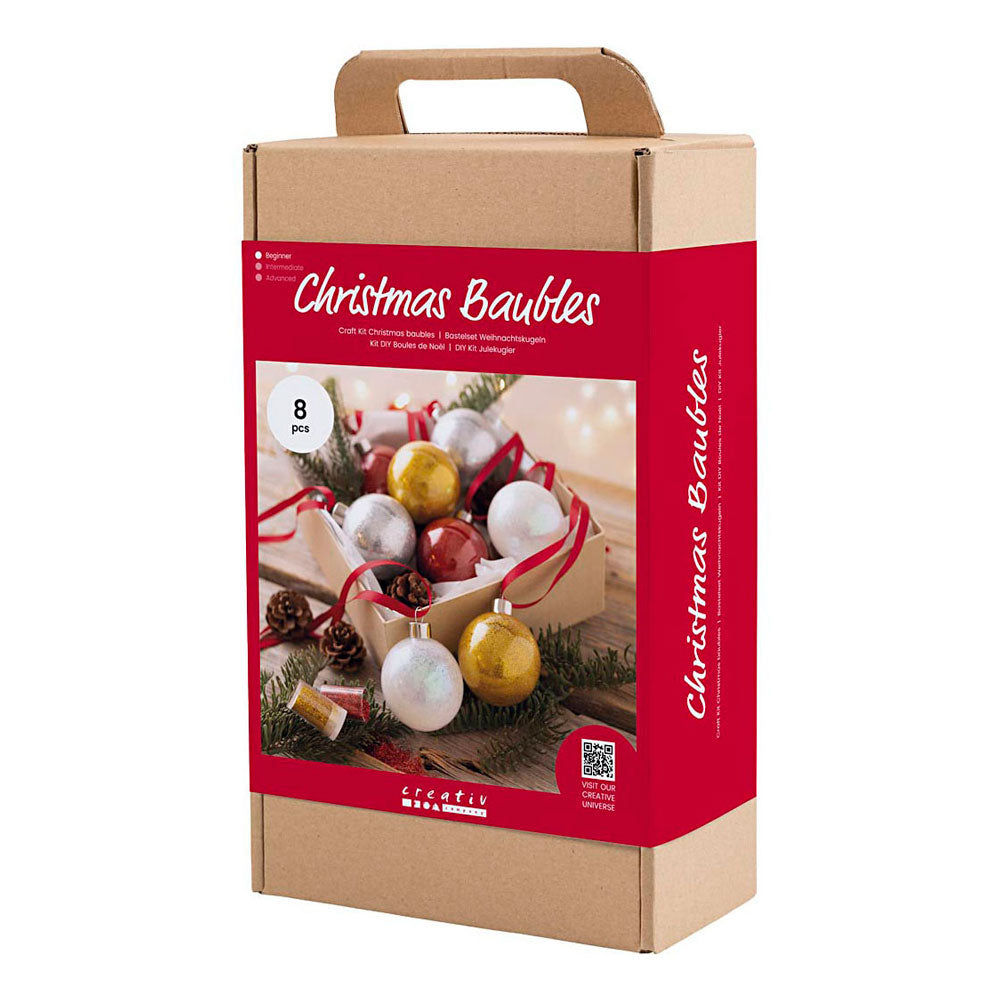 Creativ Company Hobby-Set Weihnachtskugeln, Glitzer, 1 Box