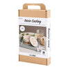 Creativ Company Hobby-Set Harzguss, Glas mit Deckel, Beige, gebrochenes Weiß, 1 Box