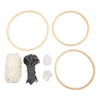 Creativ Company Hobby-Set Makramee, Mobile, Grau, gebrochenes Weiß, 1 Box