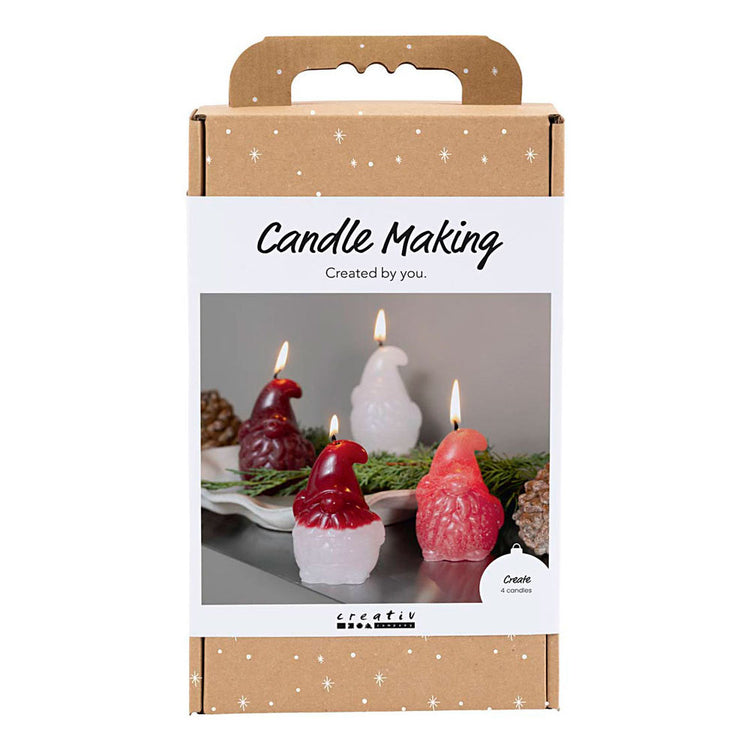 Creativ Company Hobby-Set Kerzenherstellung, Weihnachtsmann, matttransparent, rot, 1 Box