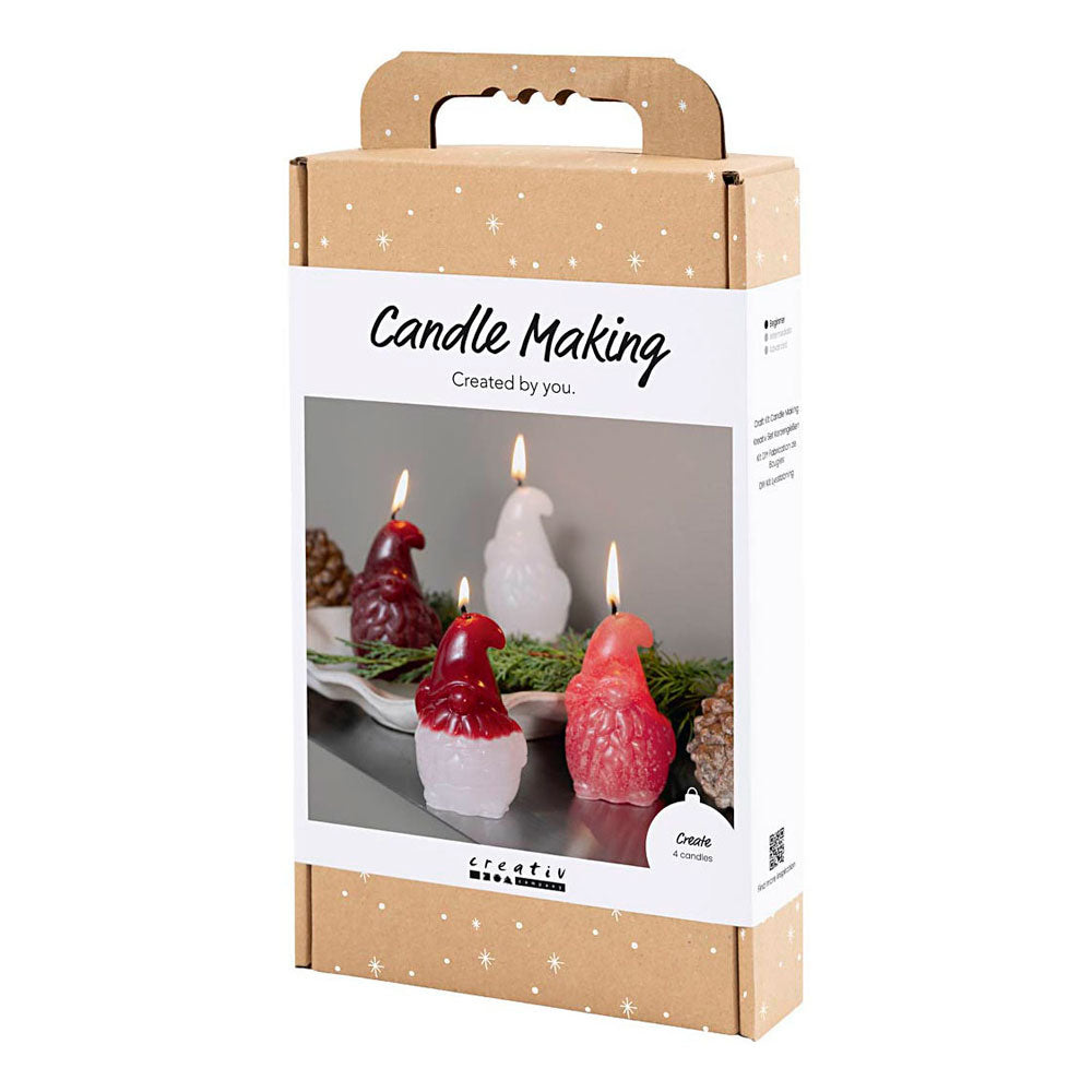 Creativ Company Hobby-Set Kerzenherstellung, Weihnachtsmann, matttransparent, rot, 1 Box