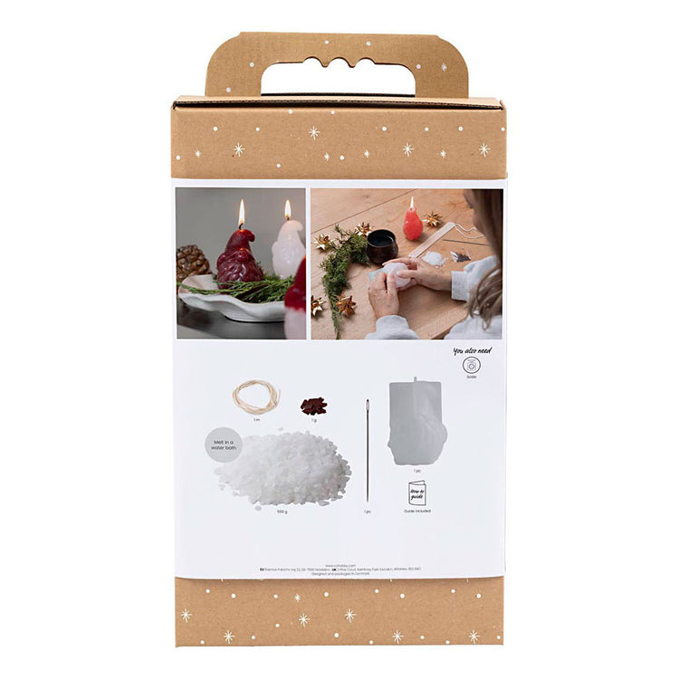 Creativ Company Hobby-Set Kerzenherstellung, Weihnachtsmann, matttransparent, rot, 1 Box