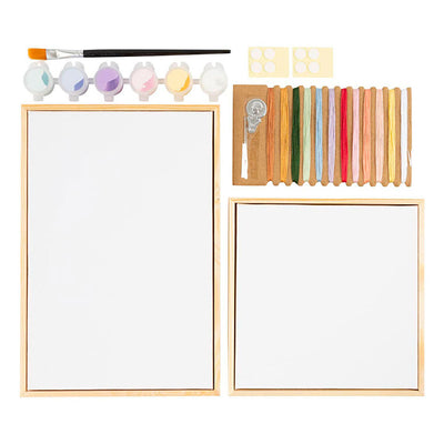 Creativ Company Hobby-Set Stickerei, Bilder, Pastellfarben, 1 Box