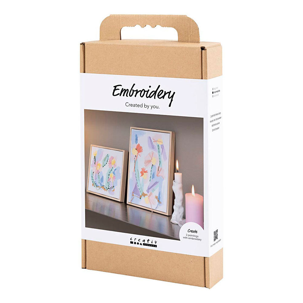 Creativ Company Hobby-Set Stickerei, Bilder, Pastellfarben, 1 Box