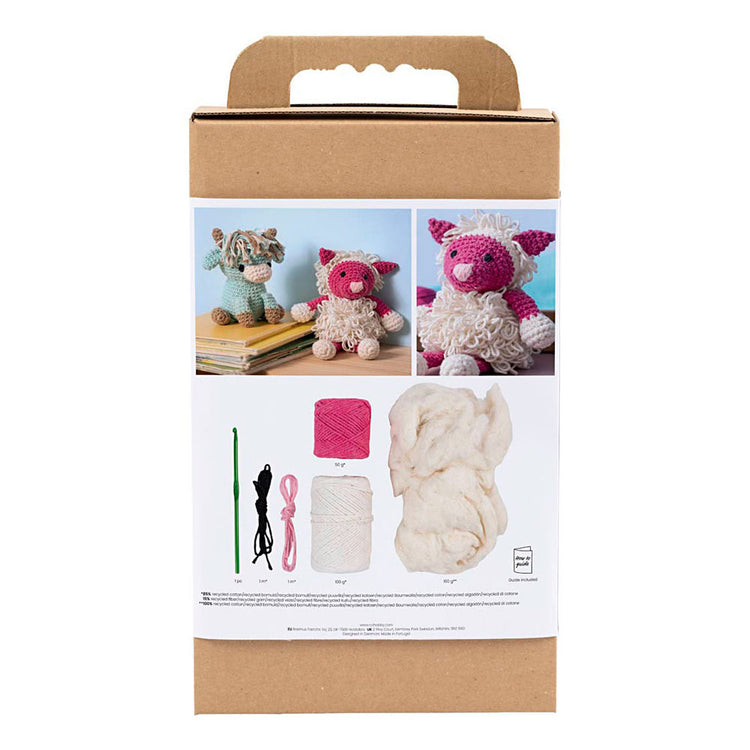 Creativ Company Hobby-Set Amigurumi, Schaf, rosa, gebrochenes Weiß, 1 Box