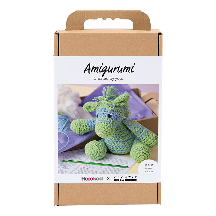 Creativ Company Hobby-Set Amigurumi, Zebra, Hellblau, Hellgrün, 1 Box