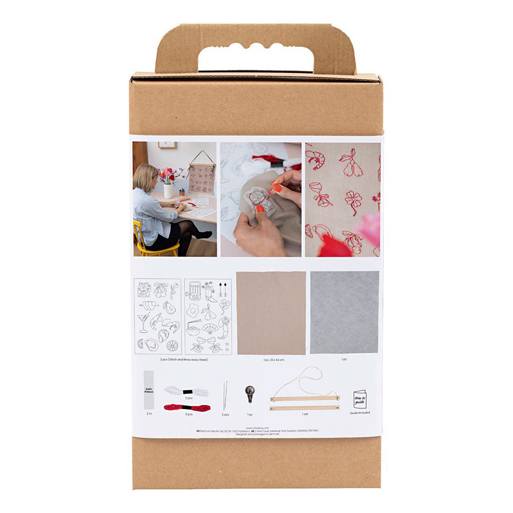 Creativ Company Hobby-Set Sticken, Hängedeko, Flachs, 1 Box