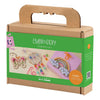 Creativ Company Mini-Hobby-Set Stickerei, Schmetterling, Muschel, Regenbogen, verschiedene Farben, 1 Box