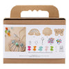 Creativ Company Mini-Hobby-Set Stickerei, Schmetterling, Muschel, Regenbogen, verschiedene Farben, 1 Box