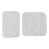 Creativ Company Silikonformen, Schneeflocken und Weihnachtsbäume, H: 0,3 cm, B: 3,5 + 4,7 cm, mit Loch zum Aufhängen, matt transparent, 2 Stück 1 Stück - afbeelding 2