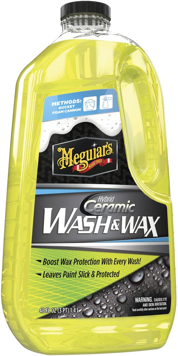 Meguiars Hybrid-Keramik-Waschwachs-Shampoo – reinigt lackierte Fahrzeugoberflächen – vereint Waschen und Pflegen – entwickelt für die manuelle Autowäsche – 1,42 Liter