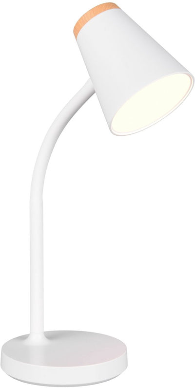 Rl lebe dein Licht Reality Pongo - Tischlampe - Schreibtischlampe - weiß - inkl. 1x SMD 4,5 W - flexibel - LED-Platine mit Hochspannung - nicht dimmbar