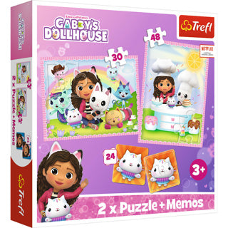 Puzzle Gabbys Puppenhaus 30 und 48 Teile und Memo | 2 Stk