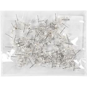 Creativ Company Ohrstecker, L: 13 mm, versilbert, 100 Stück, 1 Box