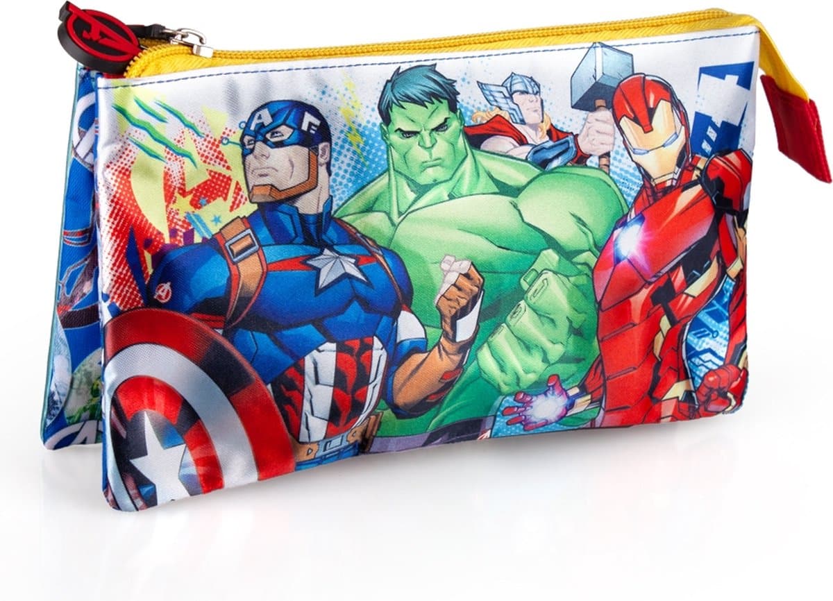Jim Jam Federmäppchen Avengers Federmäppchen 3 Fächer mit 2 Reißverschlüssen