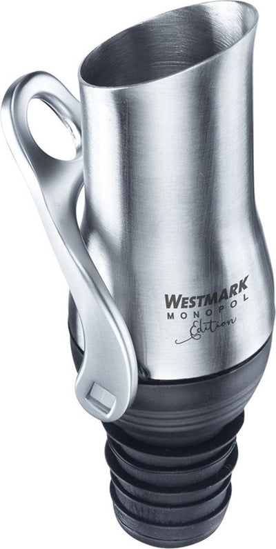 Westmark Ausgießer mit Verschlussmechanismus, Monopol Edition, Edelstahl Silikon, Luca, Silber Schwarz, 61863360