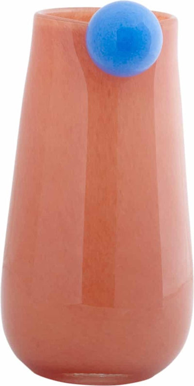 Present Time Vase Bolita Medium – Orange – ø15 cm – Glas – skandinavisch – Blumenvase – Heimdekoration – dekorative Vase für Wohnzimmer oder Schlafzimmer