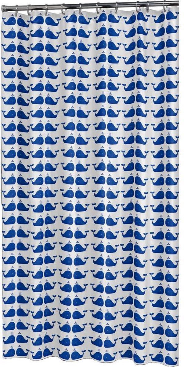 Duschvorhang „Robbenfellwal“, 180 x 200 cm – Peva – Blau