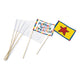 Färben - Leinwandflags mit Stick White, 12 Set von 12